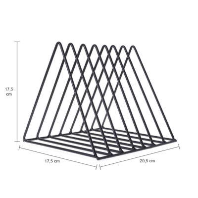 zwart metaal tijdschriftenrek