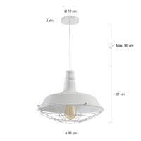 schaal met rooster lamp met een diameter van 36 cm