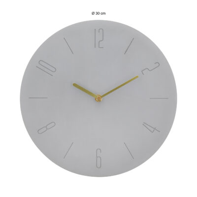 Wandklok beton cijfers afmeting