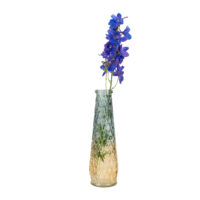 QUVIO Glazen vaas – 6 x 22 cm (dxh) – Geel/Blauw