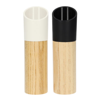 Houten zout en pepermolen ook mooi als decoratie