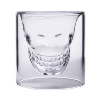 Aretica Shot glaasjes Skull – Echt glas – Set van 4