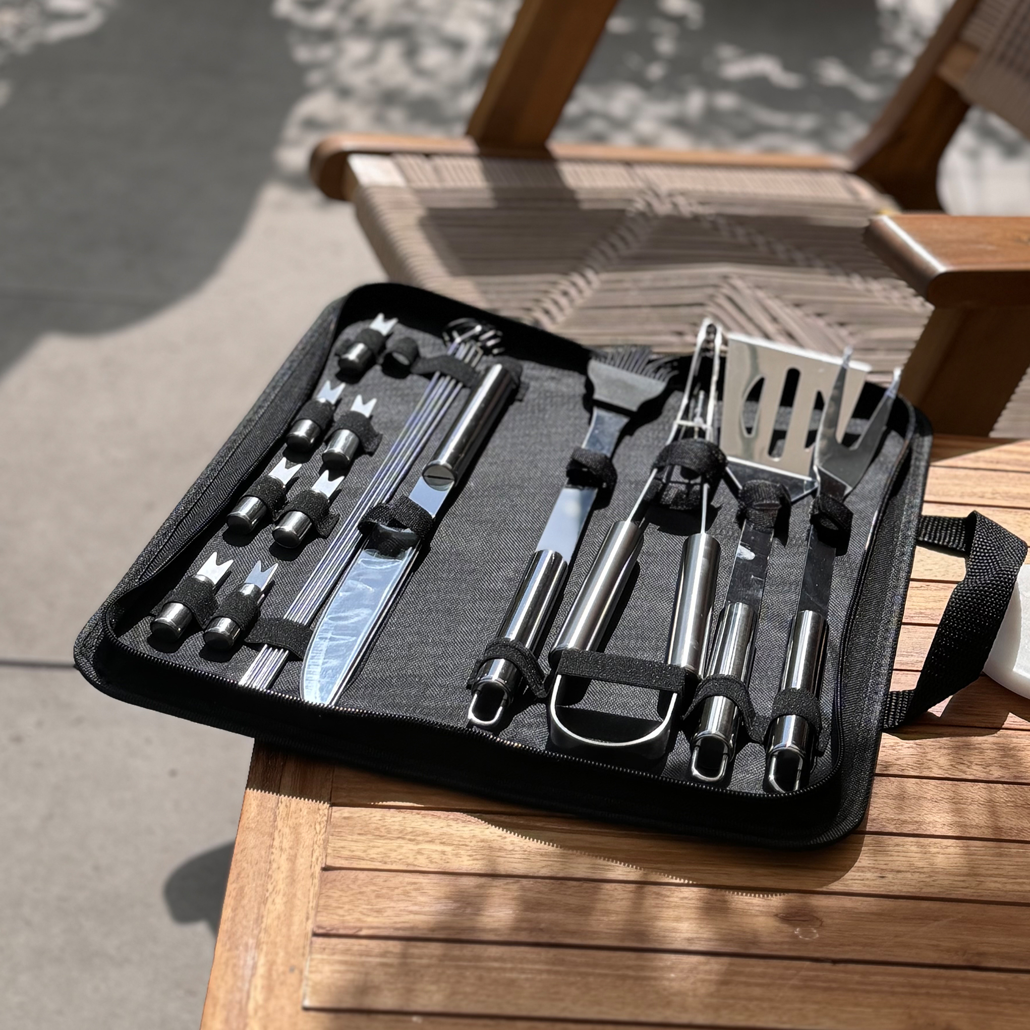 Krumble 18-delige barbecue set – Inclusief opbergtas