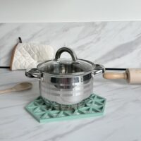 Krumble Pannenonderzetter – Hexagon lang – 14 x 24 cm – Groen