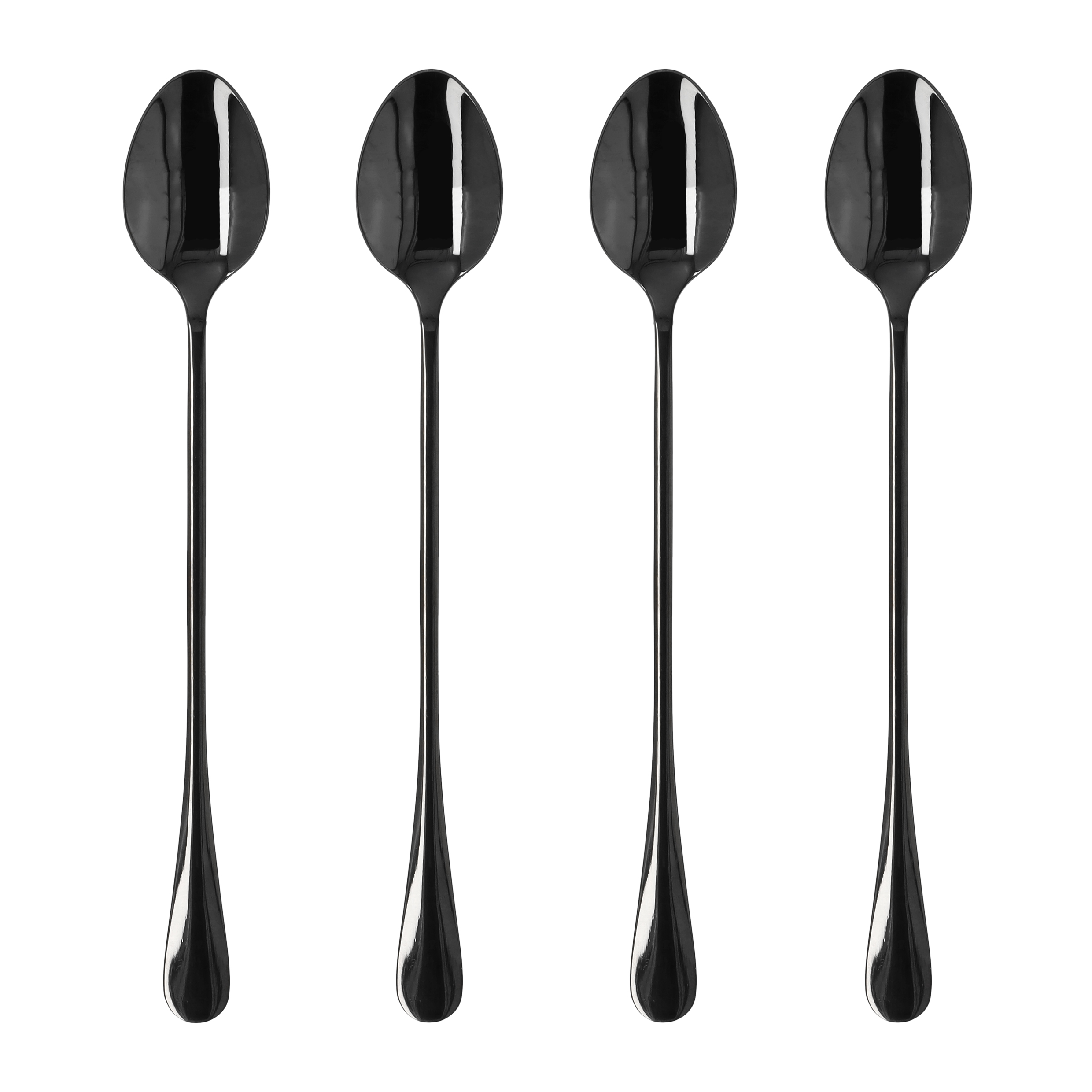 Krumble Latte Macchiato lepels set van 4 - Zwart