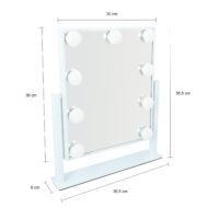 make up mirror holywood white
