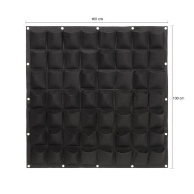 QUVIO Verticale tuin met 56 vakjes voor aan de muur – 100 x 100 cm