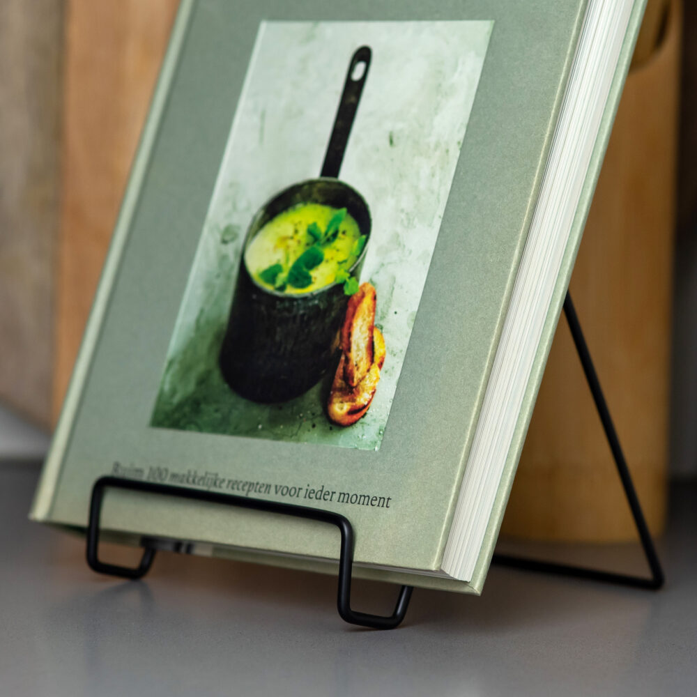 QUVIO Boekensteun minimalistisch – 15,5 x 13 x 14 cm – Zwart