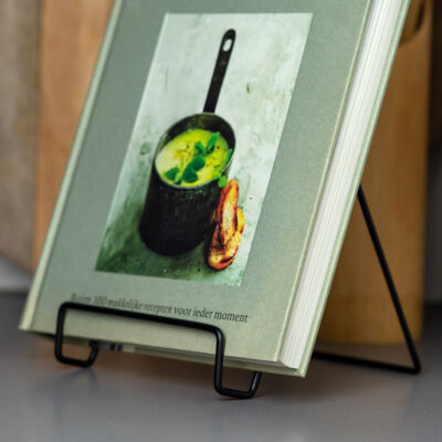 QUVIO Boekensteun minimalistisch – 15,5 x 13 x 14 cm – Zwart