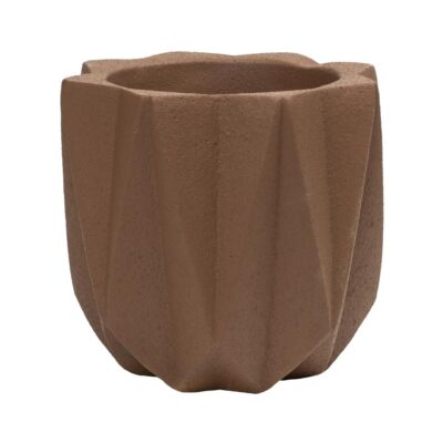bloempot bruin cement QUVIO