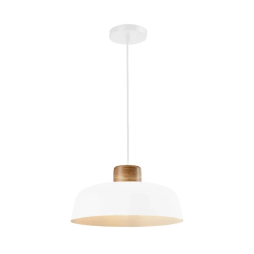 witte Scandinavische ronde hanglamp