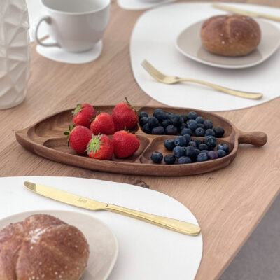 Krumble Serveerplank – Bladvorm – Hout