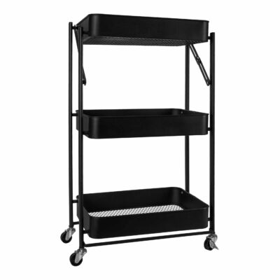 inklapbare zwarte keukentrolley