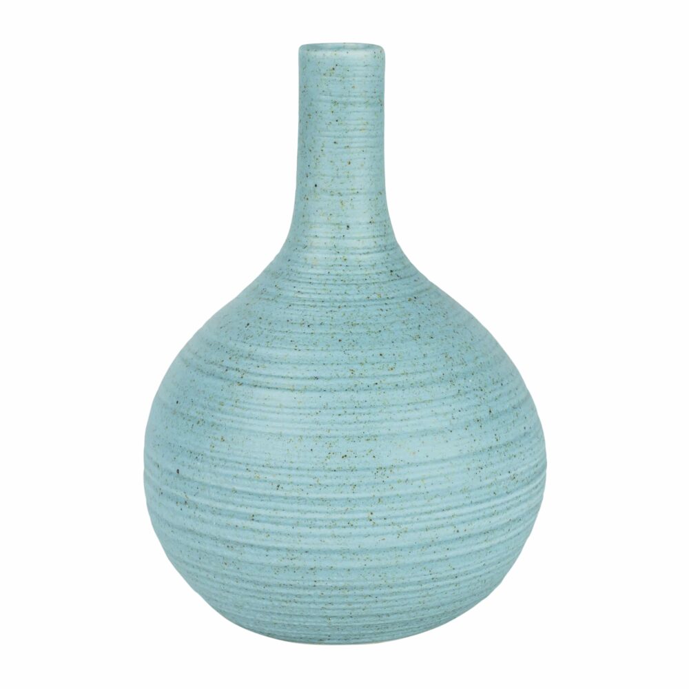Lichtblauwe bolle vaas