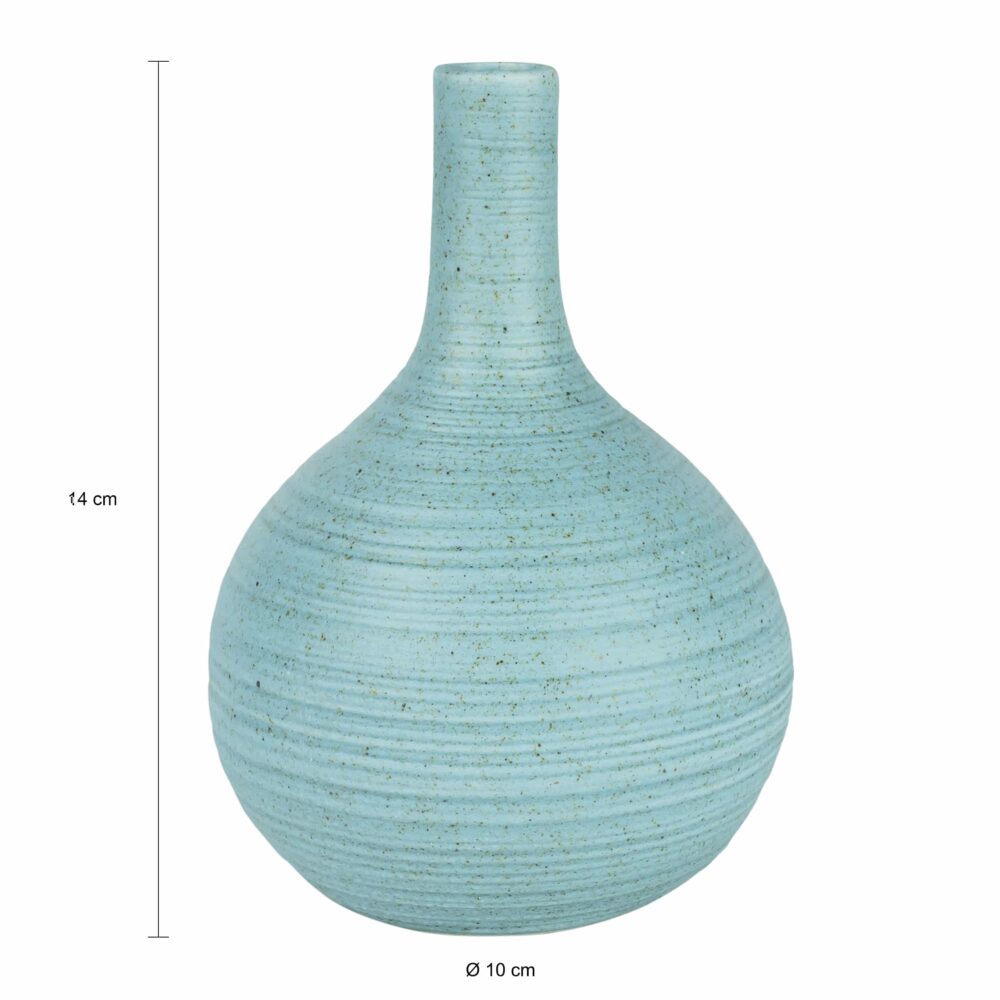 Lichtblauwe bolle vaas