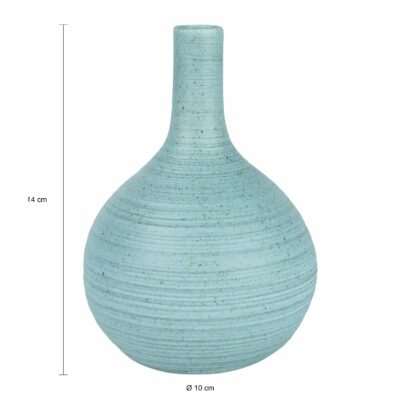 Lichtblauwe bolle vaas