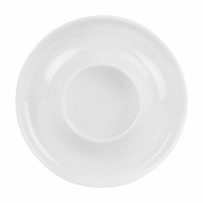 Witte eierdop van keramiek
