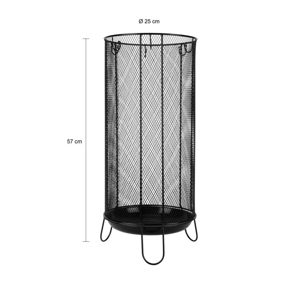 zwarte paraplubak draadstaal