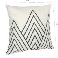 gevuld sierkussen driehoek patroon