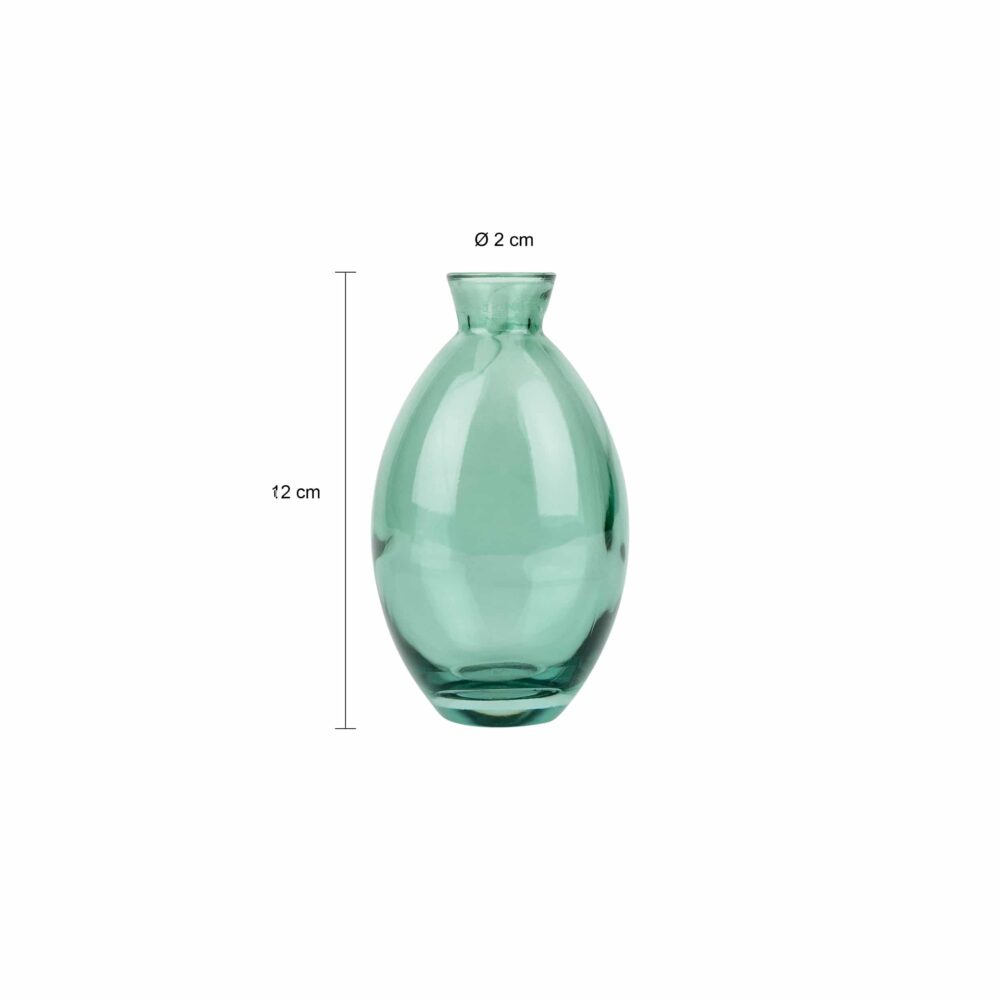 Transparant groene vazen set