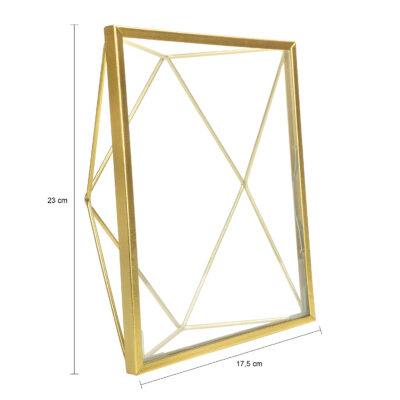 Fotolijst hexagon vorm in gouden kleur