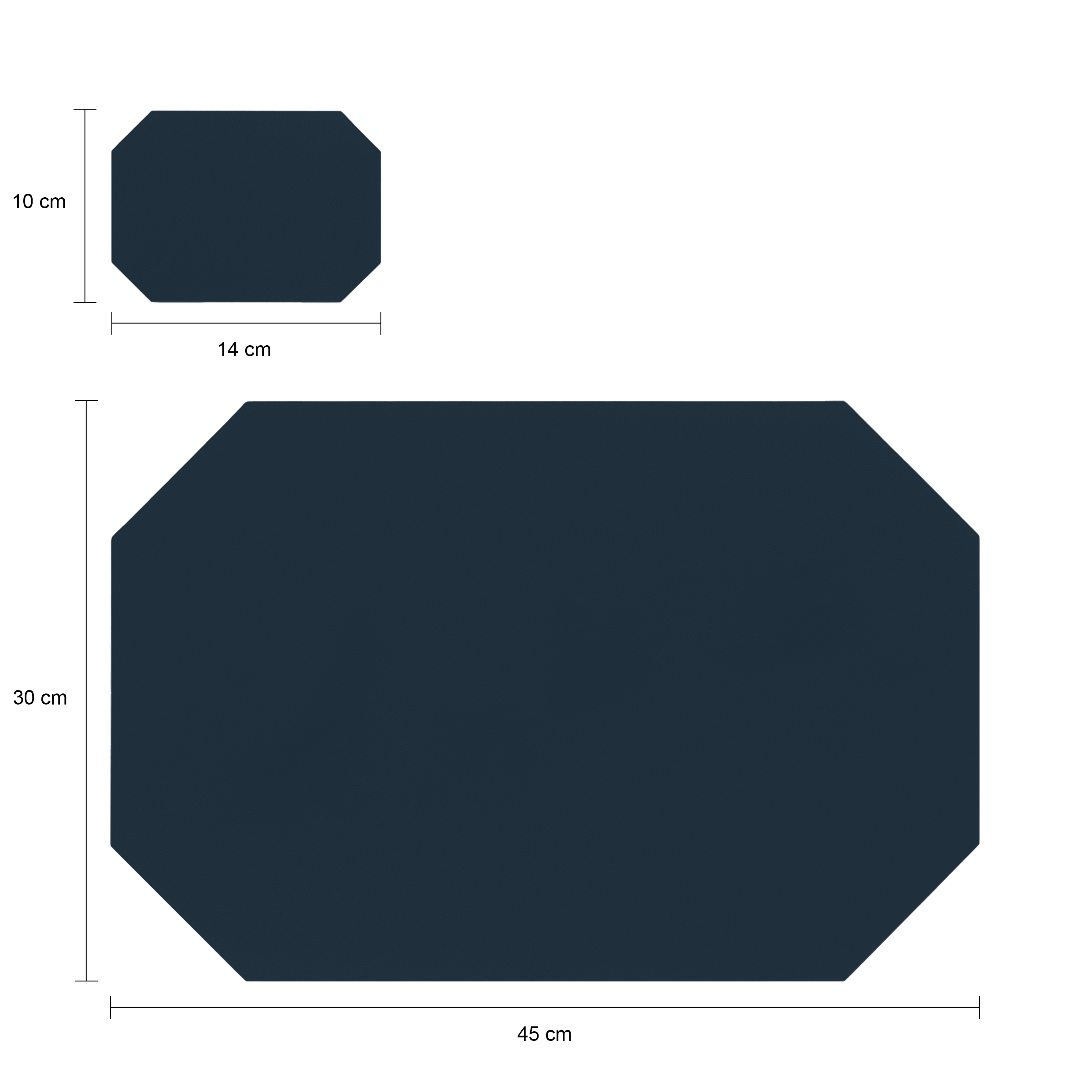 Donkerblauwe placemat met onderzetter