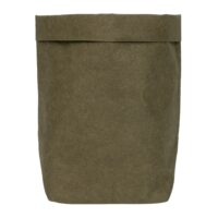 Plantenzak van kraftpapier in het donkergroen