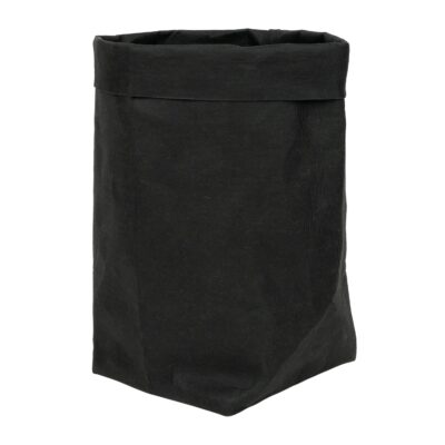 Plantenzak van kraftpapier in het zwart