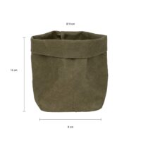 Donkergroene plantenzak van kraftpapier