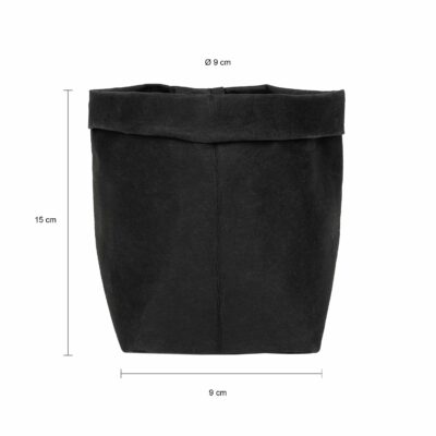 Zwarte plantenzak van kraftpapier