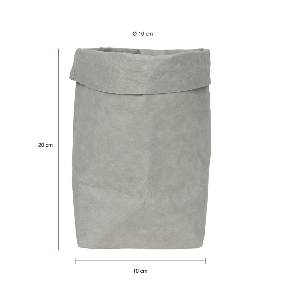 Plantenzak van kraftpapier in het grijs