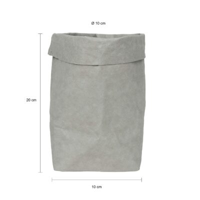 Plantenzak van kraftpapier in het grijs