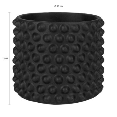 Betonnen bloempot met bolletjes