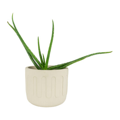 Betonnen bloempot met drips