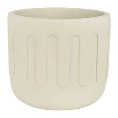 Betonnen bloempot met drips