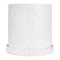 Witte bloempot van keramiek