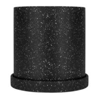 Zwarte bloempot van keramiek