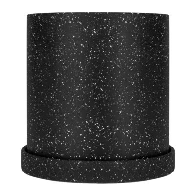 Zwarte bloempot van keramiek