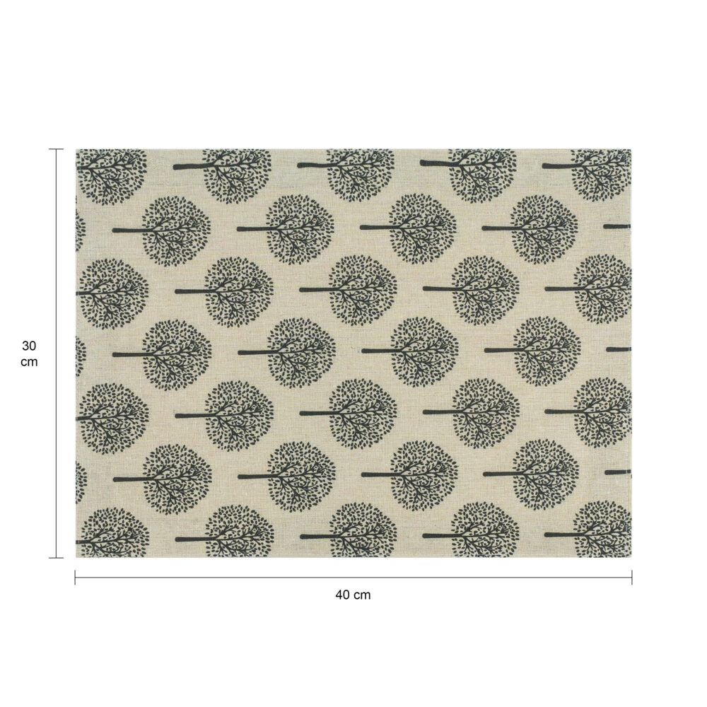 Beige placemat met boom patroon