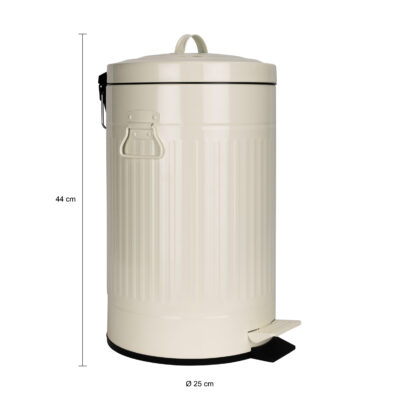 Metalen prullenbak van 12 liter