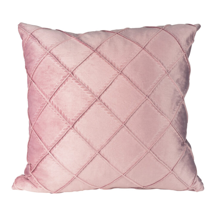 Roze sierkussen van fluweel