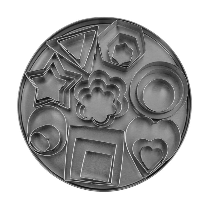 Metalen uitsteekvormpjes set van 24