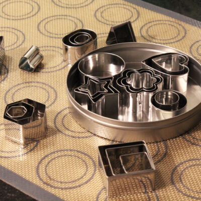 Krumble Uitsteekvormpjes – Set van 24 – Metaal – Zilver