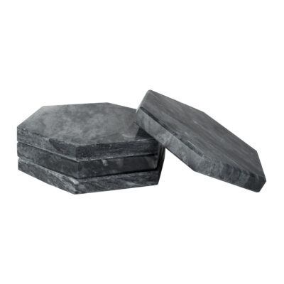 Antraciet glazen onderzetters