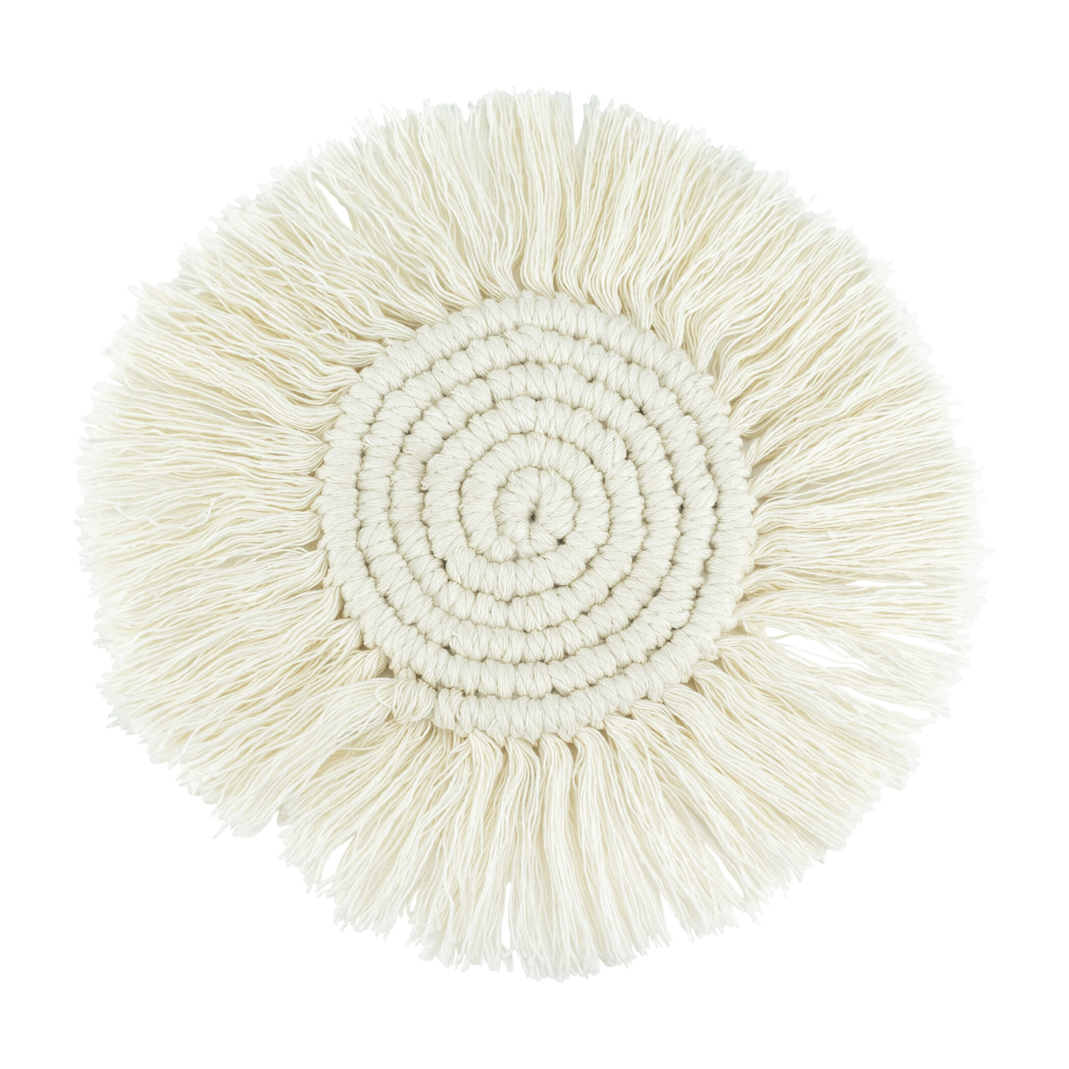 Krumble onderzetter macramé - Katoen - 18 cm