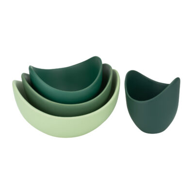 Groene schaaltjes in een set van 4