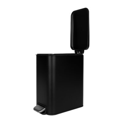 Zwarte prullenbak van 5 liter