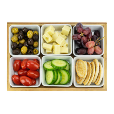 zes borrelschaaltjes