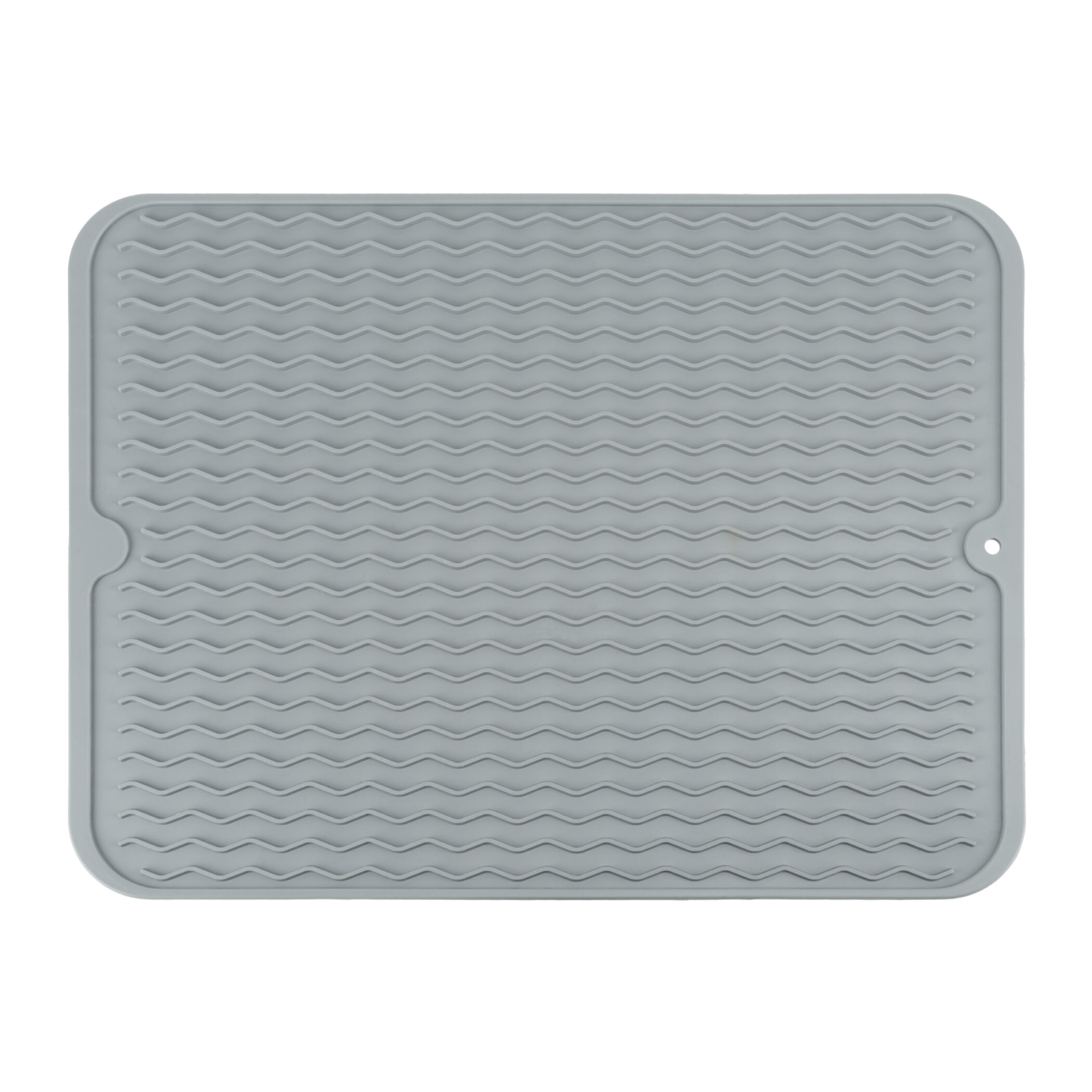 QUVIO Afdruipmat – Siliconen – Grijs – 40 x 30 x 0,5 cm
