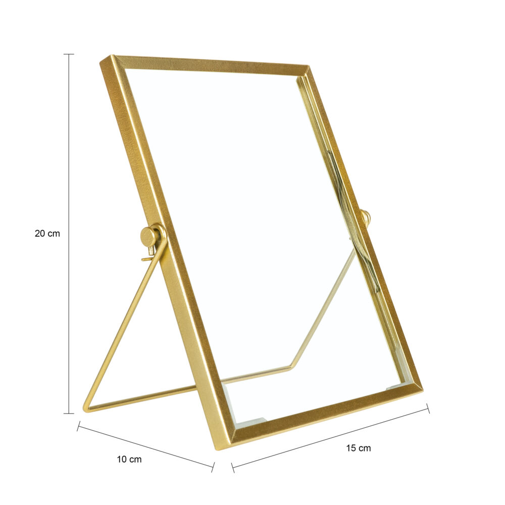 Rechthoek fotolijstjes in een set van 3 in het goud